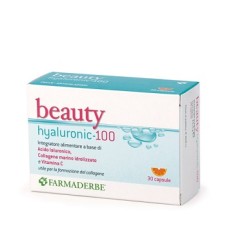 Farmaderbe Beauty Hyaluronic 100 – Farmaderbe – 100 capsule – Integratore a base di acido ialuronico per pelle, capelli e unghie