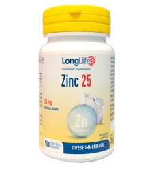 LONGLIFE ZINC 25mg 100 Compresse
