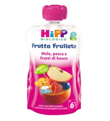 HIPP Bio Frutta Frullata Mela Pesca e Frutti Rossi 90g