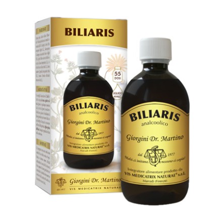 BILIARIS Liquido Analcolico 500ml - Facilita la digestione e supporta la funzionalità epatica e delle vie biliari