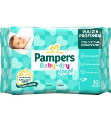 PAMPERS BABY FRESH 30% + CONSISTENTE 20 PEZZI