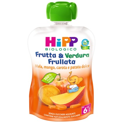 HIPP Bio Frutta & Verdura Frullata Mela Mango Carota 90g