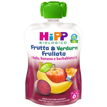HIPP Bio Frutta & Verdura Frullata Mela Banana Barbabietola 90g