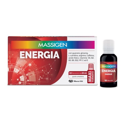 MASSIGEN ENERGIA 10 FLACONCINI 25ML