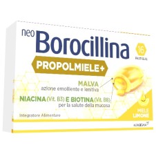 NEOBOROCILLINA PROPOLI Miele Limone 16 Pastiglie benessere della gola
