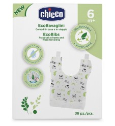 CHICCO Bavaglino Monouso Biodegradabile Compostabile 36 Pezzi