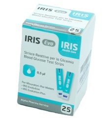 IRIS EVO Strisce Glucosio 25 Pezzi