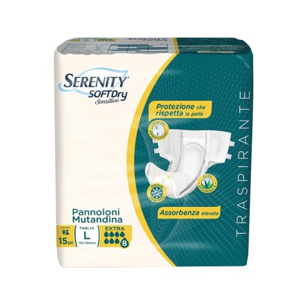 SERENITY Mutandina SoftDry Sensitive Extra L 15 Pezzi