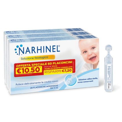 NARHINEL SOLUZIONE FISIOLOGICA 3 PACK DA 20 FLACONCINI