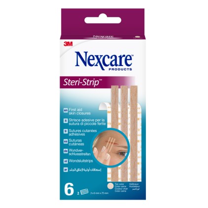 NEXCARE STERI STRIP COLOR CARNE 6X75mm