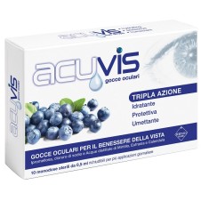 ACUVIS Gocce Oculari - 10 Flaconcini - Soluzione idratante e protettiva per secchezza oculare
