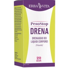 Erba Vita - PESO STOP DRENA 20 STICK - Integratore per il drenaggio dei liquidi e la funzionalità del microcircolo