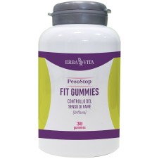 Erba Vita - PESO STOP FIT 30 GUMMIES - Integratore per il controllo del senso di fame e il benessere mentale
