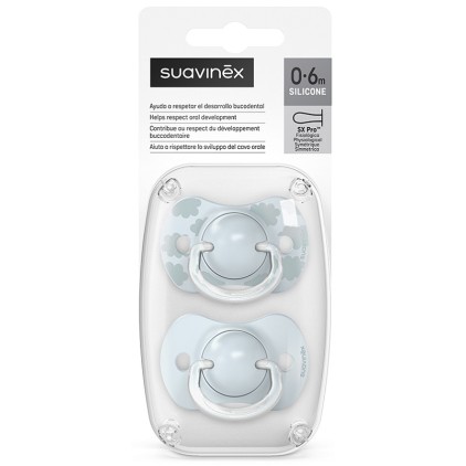 DREAMS SUCCHIETTO SILICONE 0/6 MESI SX PRO CELESTE 2 PEZZI