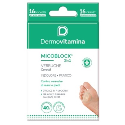 DERMOVITAMINA MicoBlock 3in1 Verruche 16 Patch