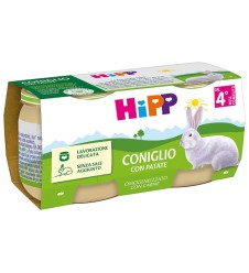 OMO HIPP Coniglio+Verd.2x80g