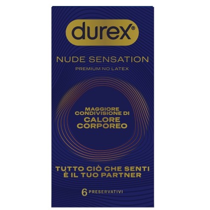 Durex Nude Sensation  In Nitrile 6 pezzi - Preservativi Ultra Sottili  Lubrificati
