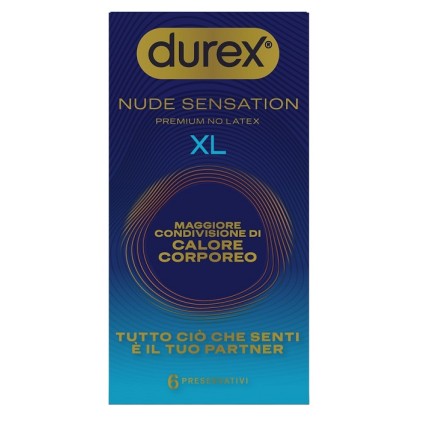 Durex Nude Sensation  In Nitrile Xl 6 pezzi - Preservativi Ultra Sottili  Lubrificati