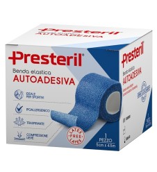 PRESTERIL BENDA ELASTICA AUTOADESIVA 5X450cm BLU
