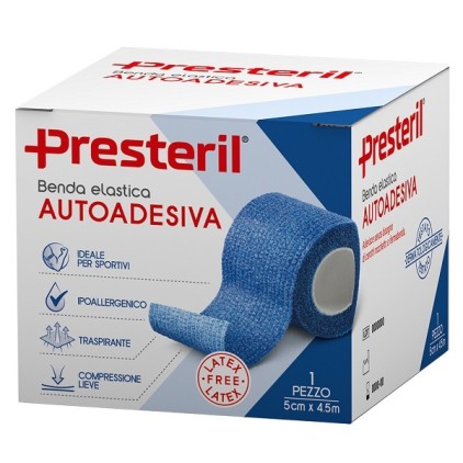 PRESTERIL BENDA ELASTICA AUTOADESIVA 5X450cm BLU