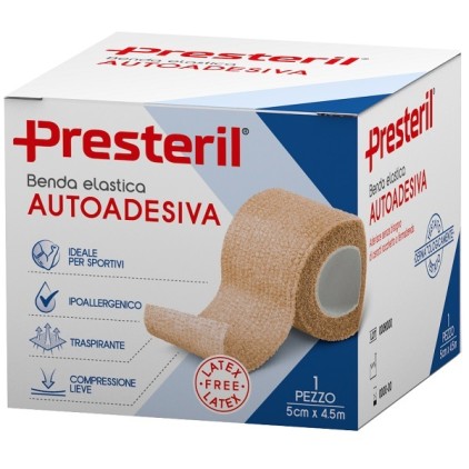 PRESTERIL BENDA ELASTICA AUTOADESIVA 5X450cm SKIN