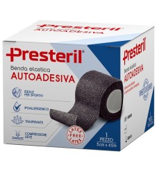 PRESTERIL BENDA ELASTICA AUTOADESIVA 5X450cm NERO