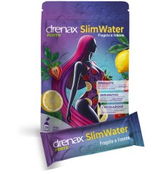 Drenax Forte Slim Water Fragola e Limone 24 stick - Integratore Drenante Depurativo