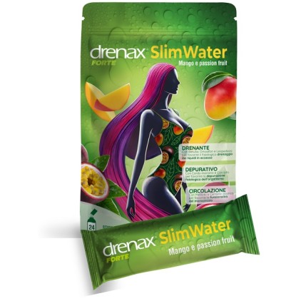 Drenax Forte Slim Water Mango e Passion Fruit 24 stick - Integratore Drenante Depurativo