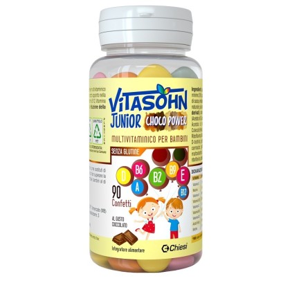 VITASOHN Junior Choco Power 90 Confetti - Integratore multivitaminico bimbi 3+ anni