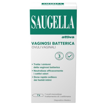 SAUGELLA ATTIVA OVULI VAGINALI PER VAGINOSI BATTERICA 7 OVULI MONODOSE