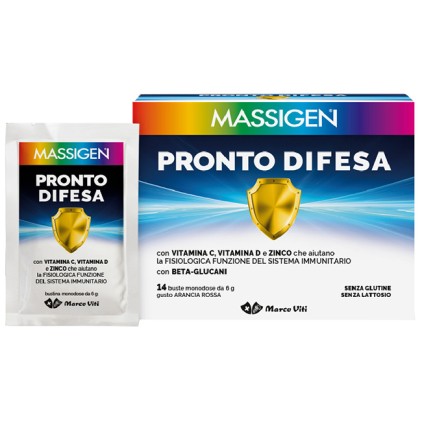 MASSIGEN Pronto Difesa 14 Bustine - Integratore per il sistema immunitario