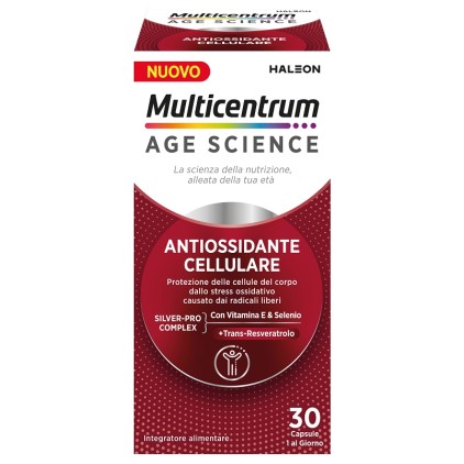 Multicentrum Age Antiox Cell – Pfizer – 30 compresse – Multivitaminico con antiossidanti per protezione cellulare e benessere generale