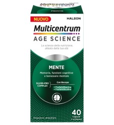 Multicentrum Age Mente – Pfizer – 40 compresse – Integratore specifico per funzioni cognitive e benessere mentale