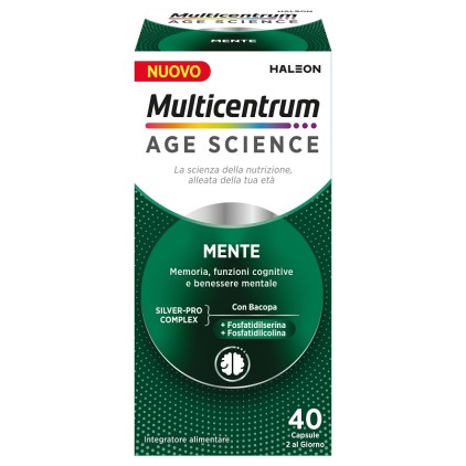 Multicentrum Age Mente – Pfizer – 40 compresse – Integratore specifico per funzioni cognitive e benessere mentale