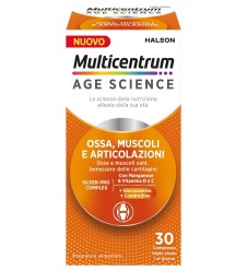 Multicentrum Age Ossa Musc Art – Pfizer – 30 compresse – Multivitaminico per ossa, muscoli e articolazioni, favorisce la mobilità