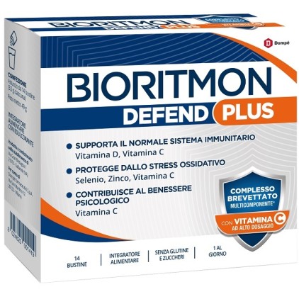 BIORITMON DEFEND PLUS 14 BUSTINE - Integratore a supporto del sistema immunitario e del benessere psicologico