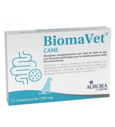 BIOMAVET Cane 12 Compresse 1500mg - Mangime complementare per la flora intestinale del cane