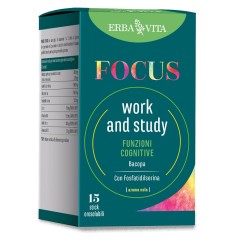 Focus Work And Study – Focus – 15 stick – Integratore per concentrazione e supporto mentale durante studio e lavoro