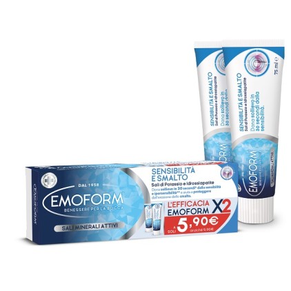 EMOFORM DENTIFRICIO SENSIBILITA' E SMALTO BIPACK 2x75ml