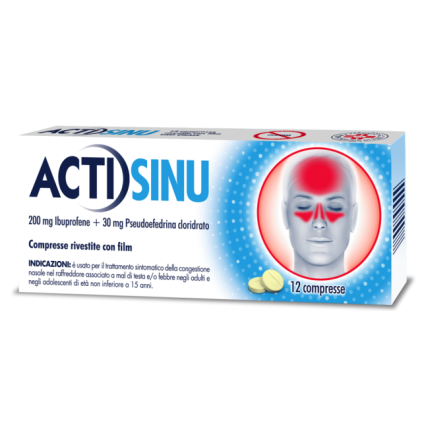 ACTISINU 12 COMPRESSE 200MG+30MG