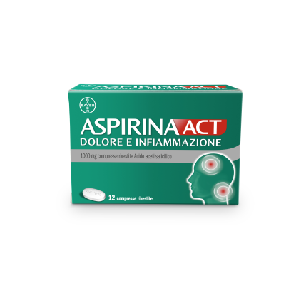 ASPIRINAACT DOL INF 12CPR 1G