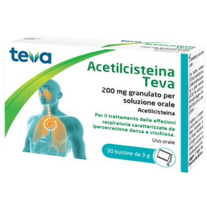 ACETILCISTEINA TEVA 30BS 200MG