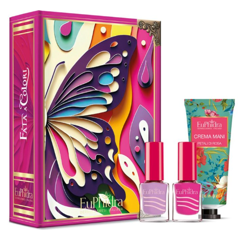 Euphidra Cofanetto Fata a Colori50ml Crema Mani + 2x10ml Smalti Unghie - Set Natale Cura Mani e Unghie