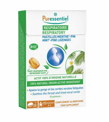 PURESSENTIEL PASTIGLIE GOLA VOCE MENTA PINO 44G