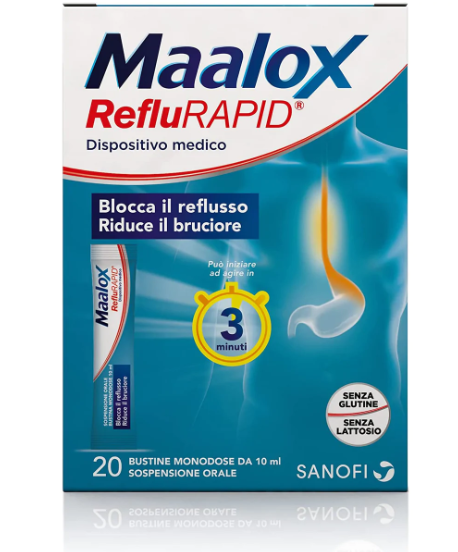MAALOX REFLURAPID 20 BUSTINE