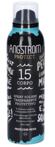 ANGSTROM Protect Spray Solare Trasparente Protettivo Corpo SPF15 200ml