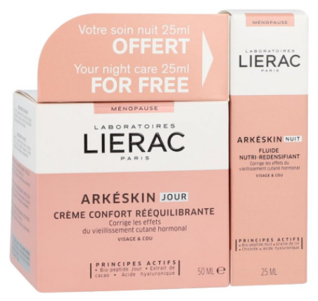 LIERAC BUNDLE ARKESKIN CREMA VISO GIORNO 50ML + FLUIDO VISO NOTTE 25ML