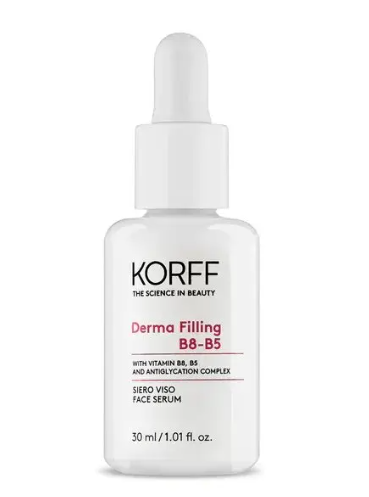 Derma Filling B8-B5-B Siero Viso Anti-Age - Korff - Flacone 30 ml - Siero viso anti-età con vitamine B8 e B5
