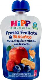 HIPP FRUTTA FRULLATA & BISCOTTO MELA FRAGOLA 90G