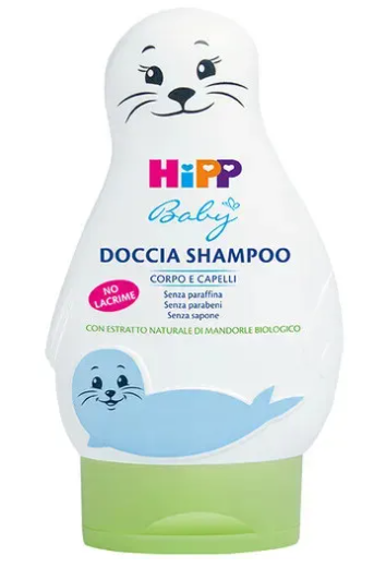 Baby Care Doccia Shampoo Foca - Hipp - 200 ml detergente - Doccia shampoo delicato per corpo e capelli dei bambini